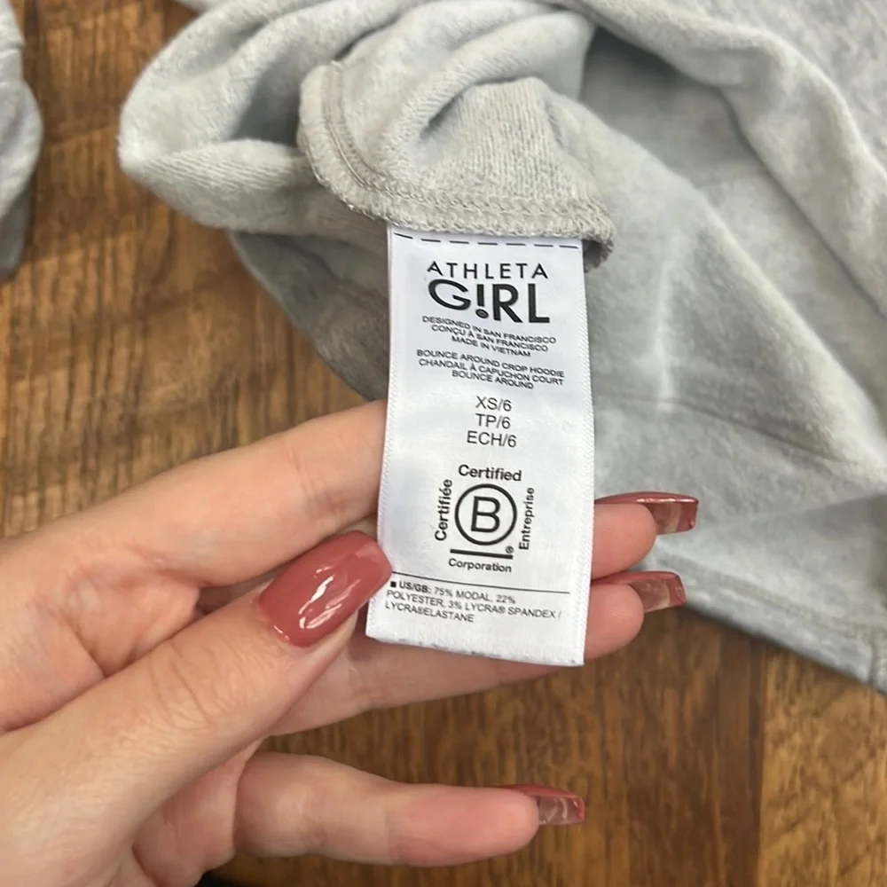 Athleta Girl’s Grey Hoodie Size XS/6